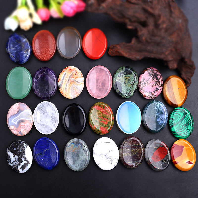 Natural Crystal Thumb Stone – Stress Relief & Energy Healing Worry Stone