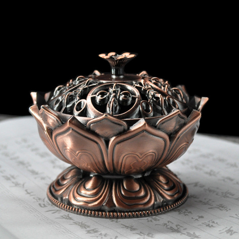 Sacred Lotus Incense Burner – Handcrafted Ritual Holder for Altar & Meditation
