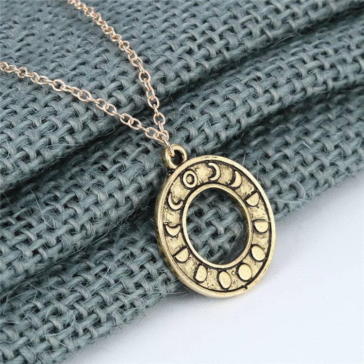 Lunar Phases Pendant – Astrology Necklace for Spiritual Energy & Celestial Connection