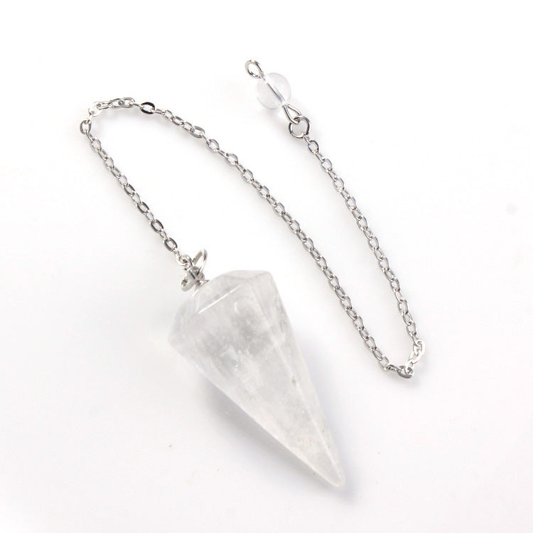 Hexagonal Crystal Pendulum Pendant – Divination & Energy Healing