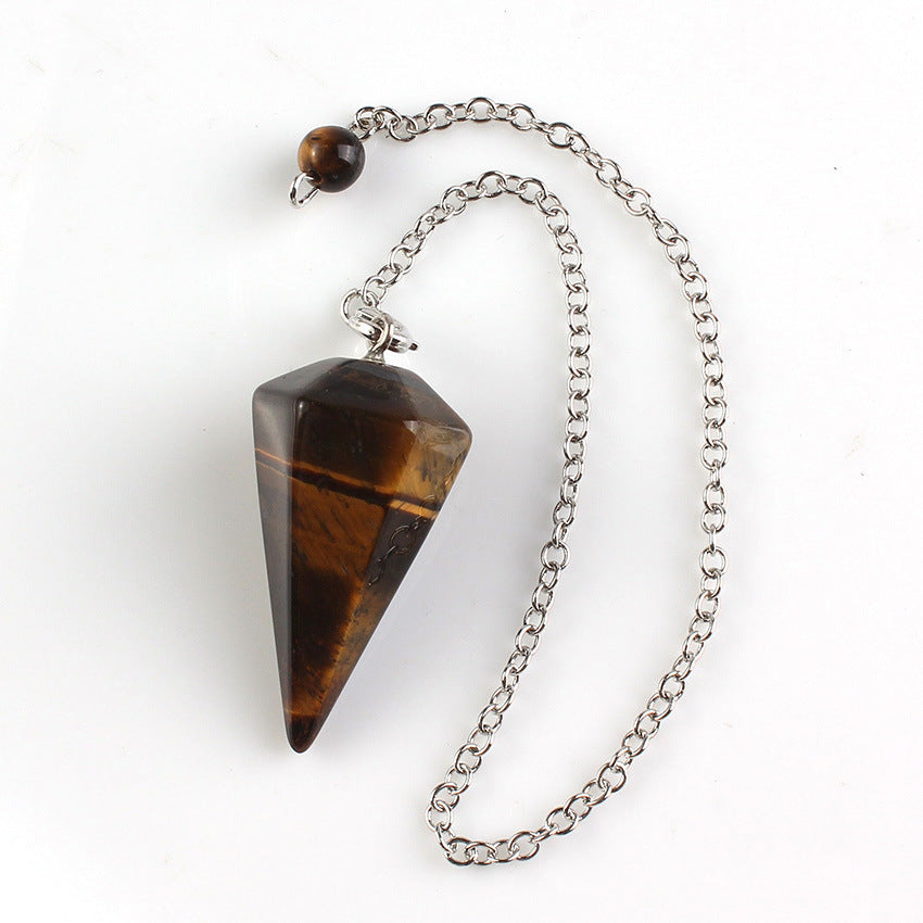 Hexagonal Crystal Pendulum Pendant – Divination & Energy Healing