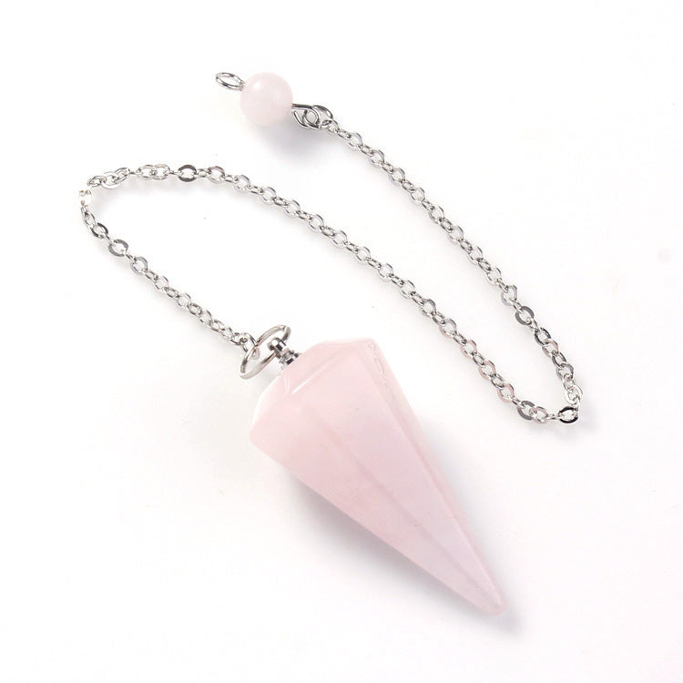 Hexagonal Crystal Pendulum Pendant – Divination & Energy Healing