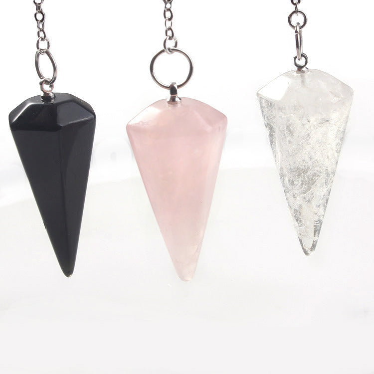 Hexagonal Crystal Pendulum Pendant – Divination & Energy Healing
