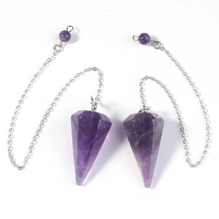 Hexagonal Crystal Pendulum Pendant – Divination & Energy Healing