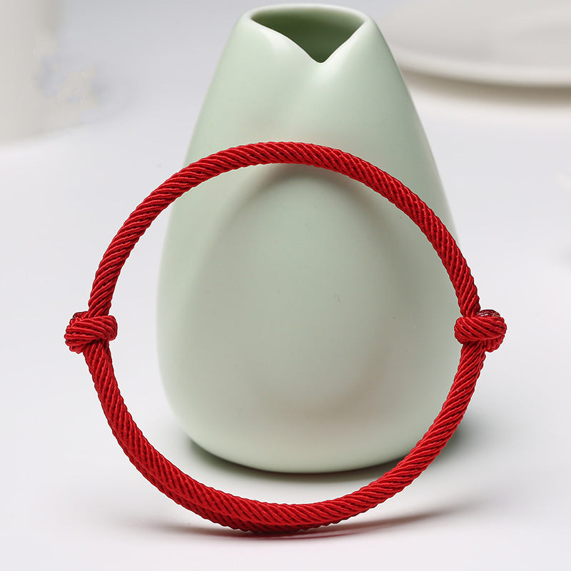 Protection Red & Black Rope Bracelet – Woven Charm for Rituals & Energy Balance