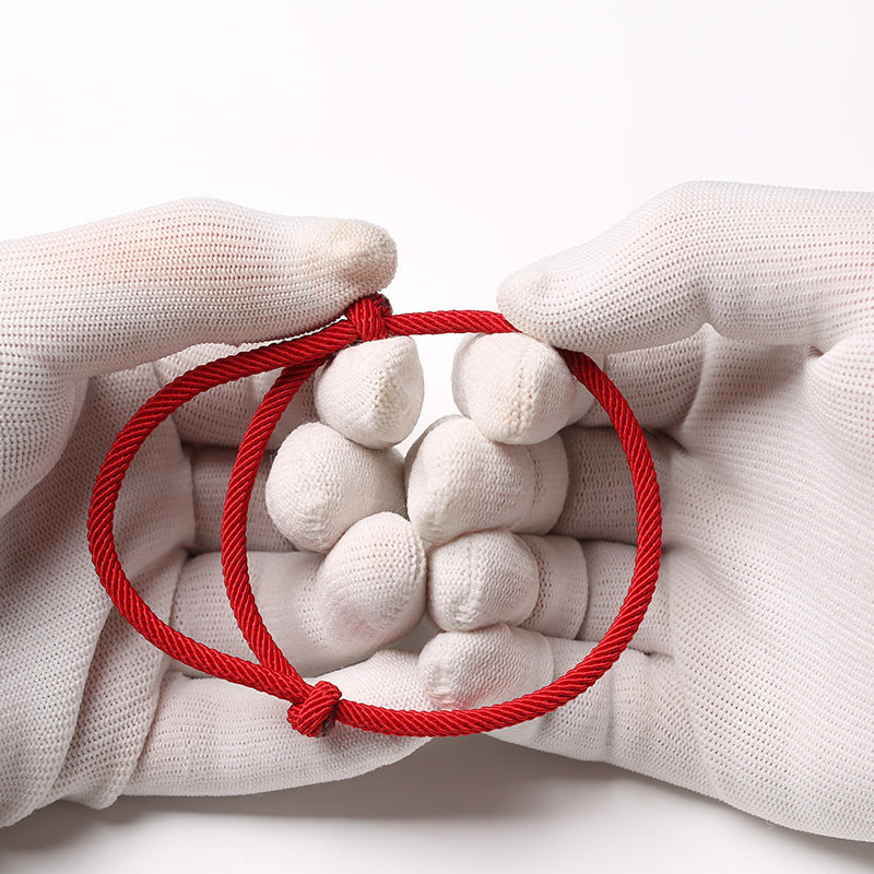 Protection Red & Black Rope Bracelet – Woven Charm for Rituals & Energy Balance