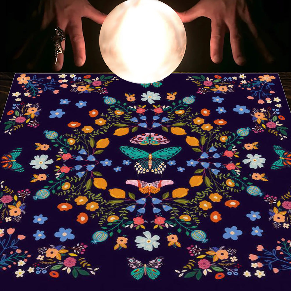 Tarot & Moon Altar Tablecloth – Sacred Divination Cloth for Readings