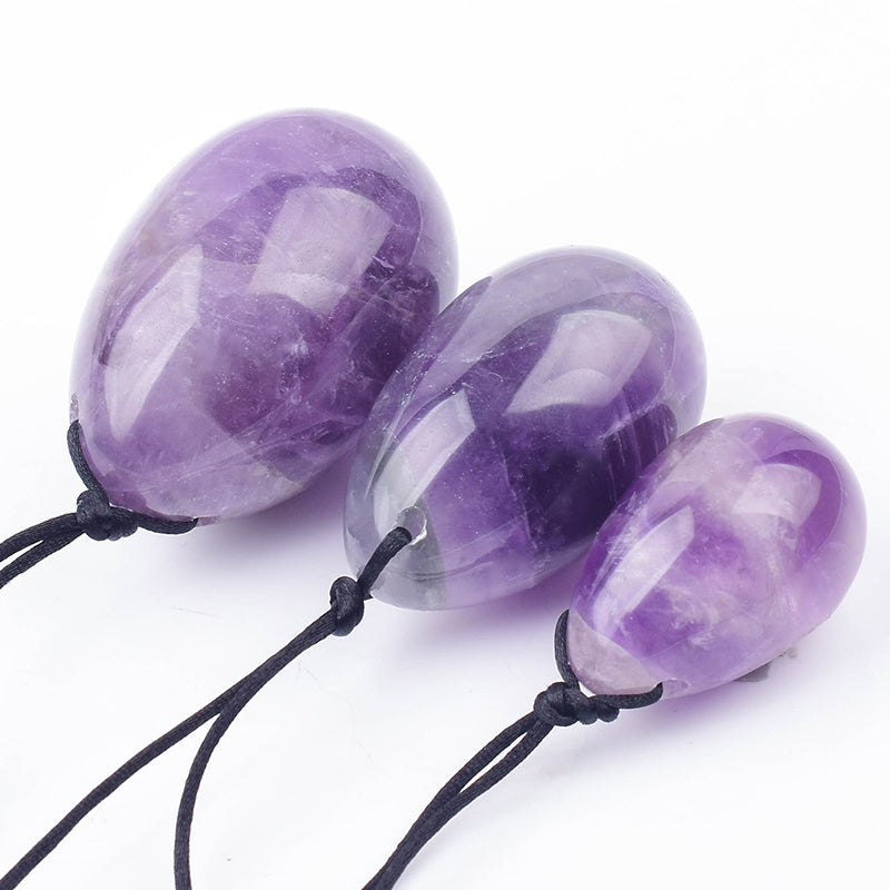 Amethyst Yoni Egg Set – Crystal Healing & Pelvic Floor Strengthening