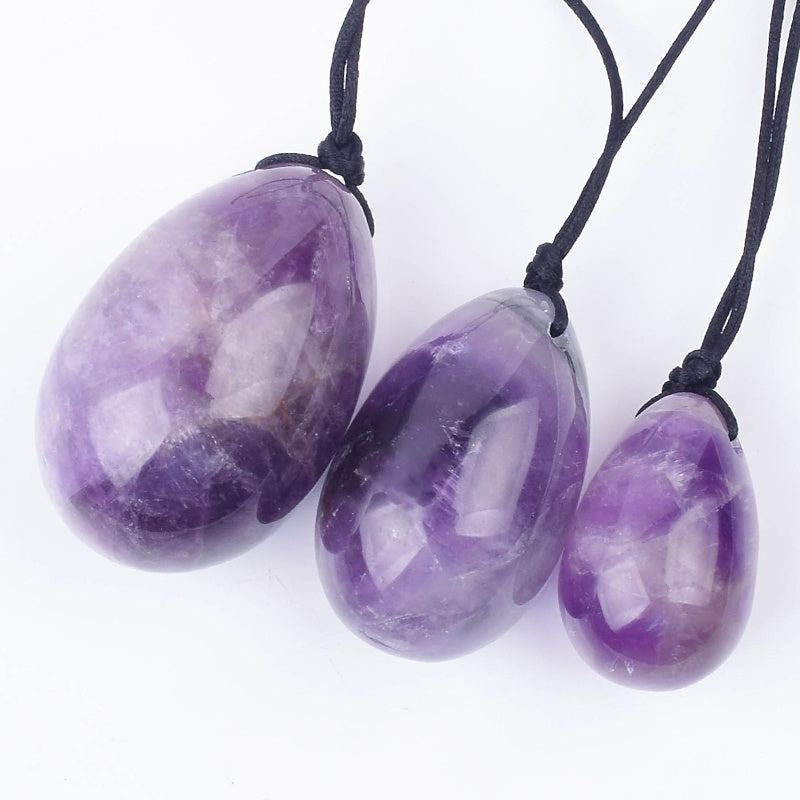 Amethyst Yoni Egg Set – Crystal Healing & Pelvic Floor Strengthening