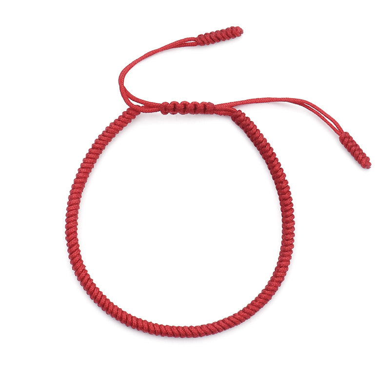 Diamond Knot Red Rope Bracelet – Woven Amulet of Protection, Power & Ritual Energy