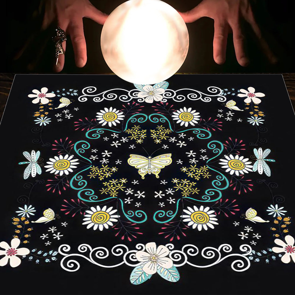 Tarot & Moon Altar Tablecloth – Sacred Divination Cloth for Readings