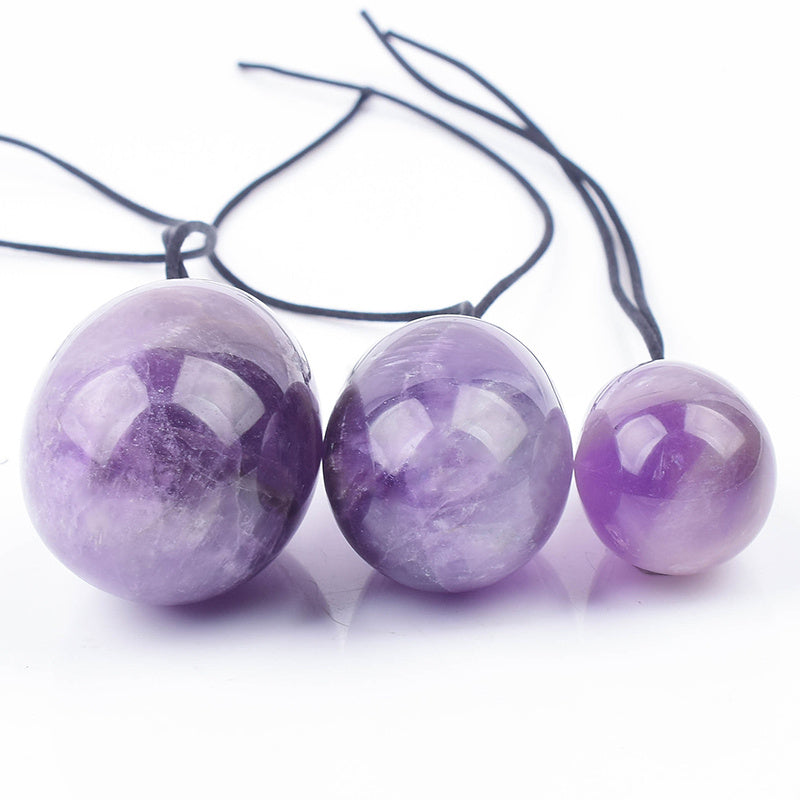 Amethyst Yoni Egg Set – Crystal Healing & Pelvic Floor Strengthening