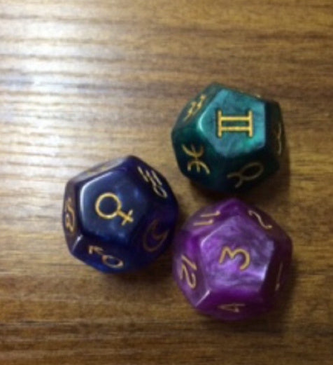 12-Sided Constellation Divination Dice – Tarot & Astrology Guidance